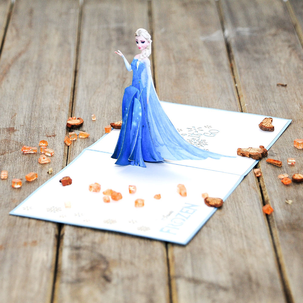 3D Elsa Frozen Pop Up Card