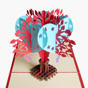 3D Romance Heart Shape Tree Pop Up Card