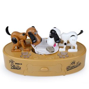 2 Hungry Dog Coin Eating Money Box Piggy Bank